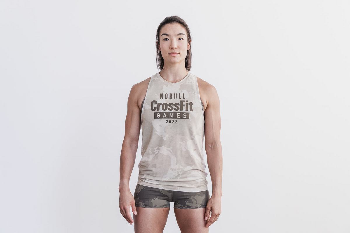 Nobull Crossfit Games® 2022 High-Neck Women\'s Tank Tops Camo | Australia (FI0415)